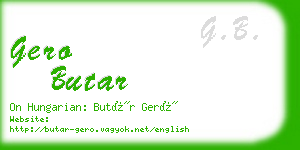 gero butar business card